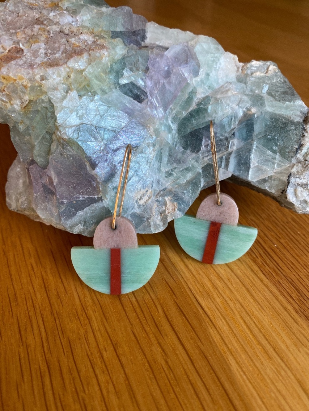 Alison Jean Cole Multi-Stone Earrings - Granite, Jasper & Aventurine